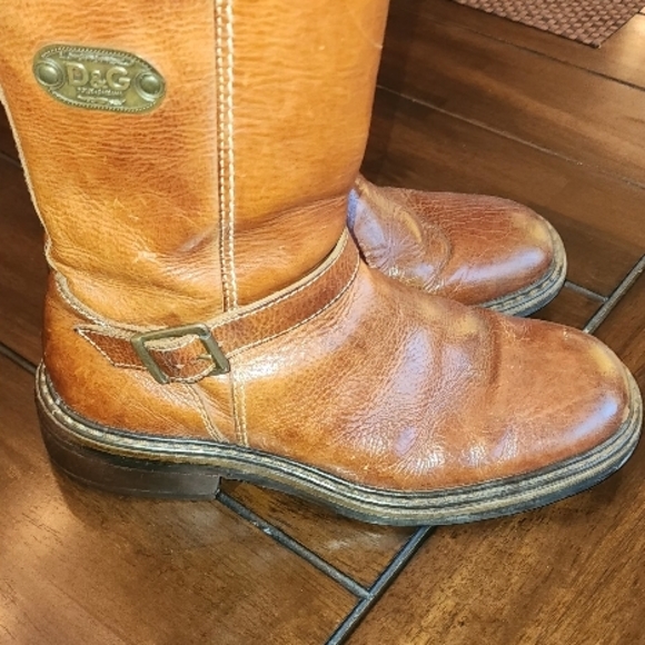 Used leather D&G Men's Brown Leather Boots size 10 5 - Picture 4 of 6
